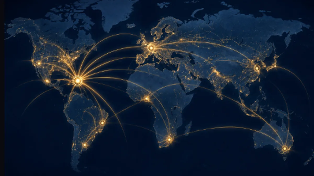 Global editorial network map