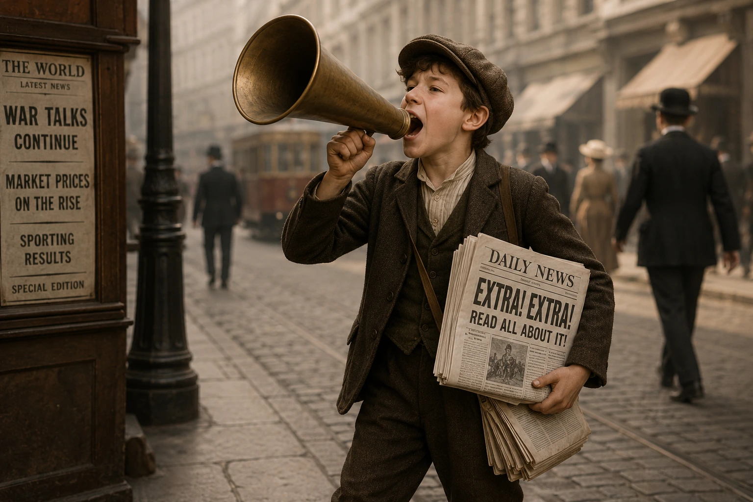 News paper boy