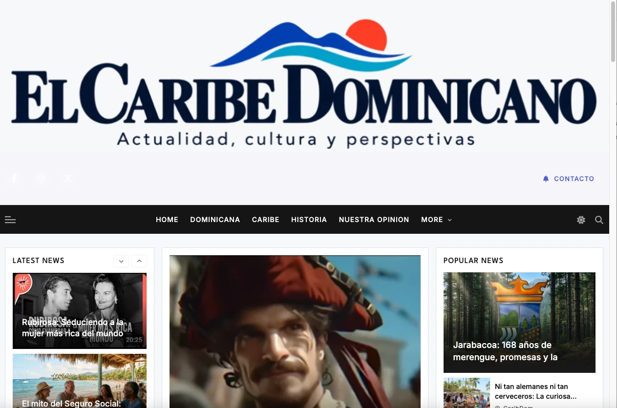 El Caribe Dominicano website