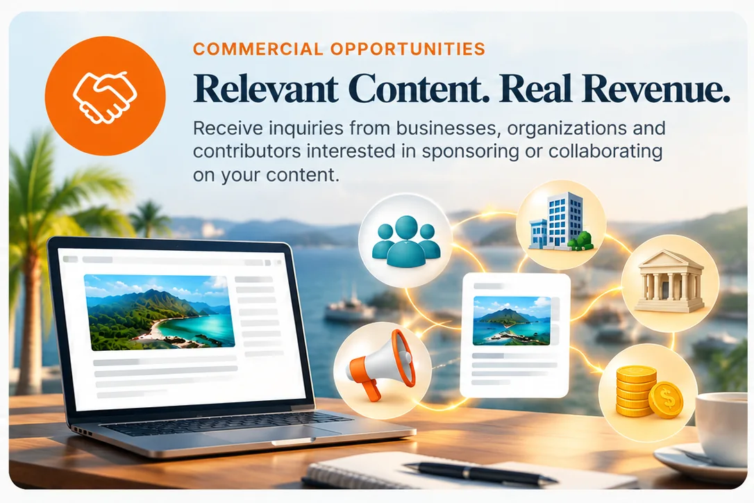 Commercial opportunities connecting independent publications with businesses, organizations and contributors.